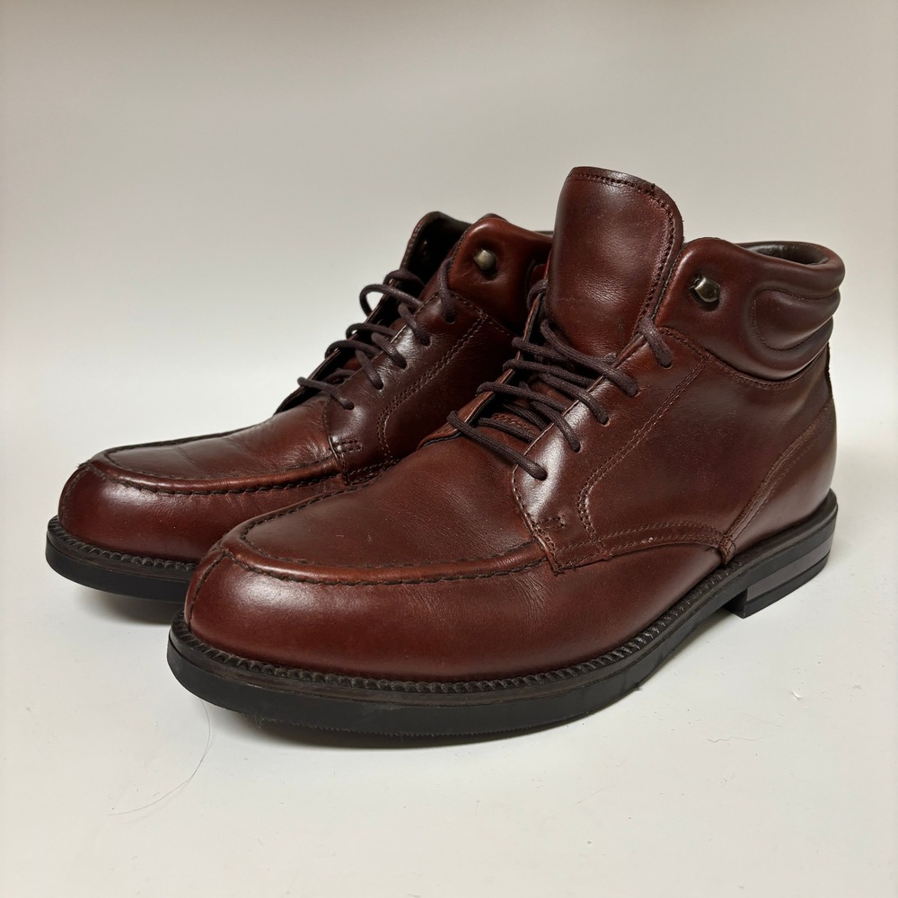 Nunn Bush Mens 9M 83779-51 Brown Leather Moc Toe Ankle Boots Business Casual